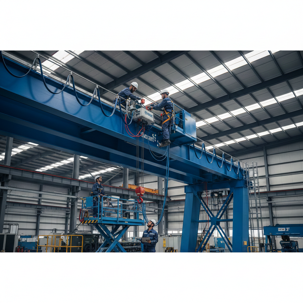 Процесс монтажа системы мониторинга SmartCrane на кран